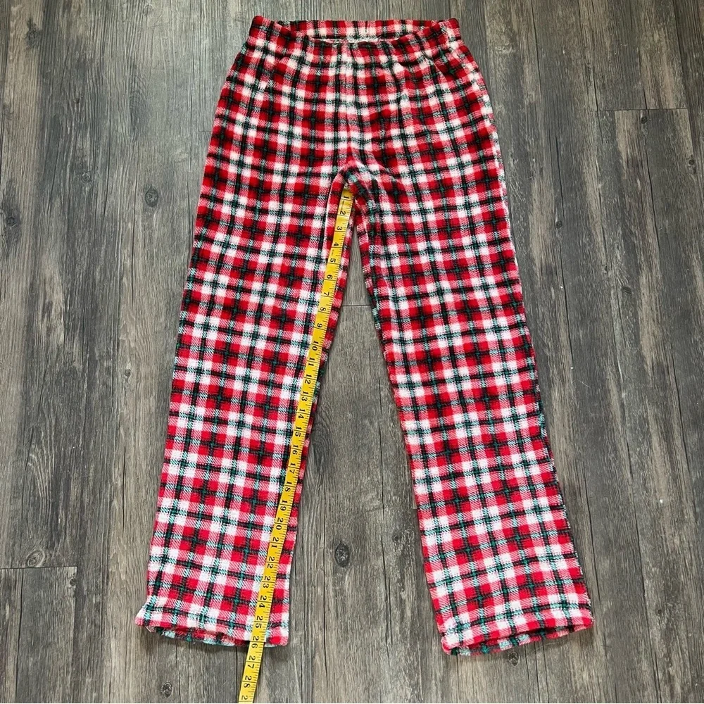 Cat & Jack Fleece Winter Soft Pajamas Loungewear Red Plaid Pant Holidays Cold XL